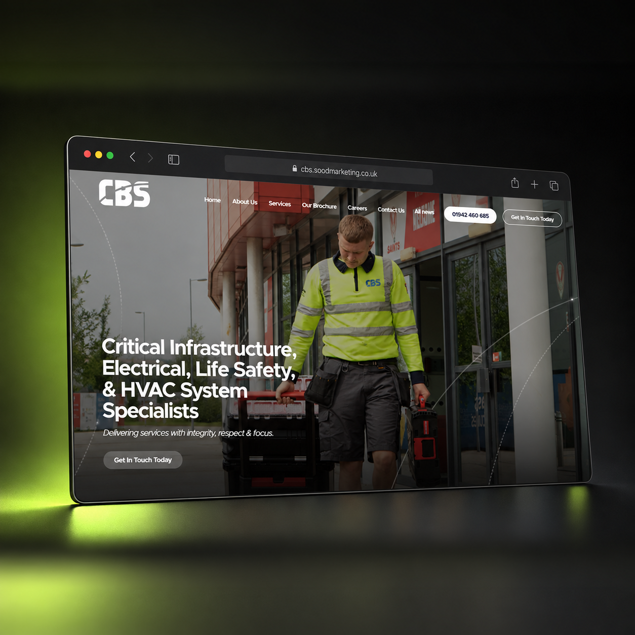 CBS WordPress theme customization website mockup