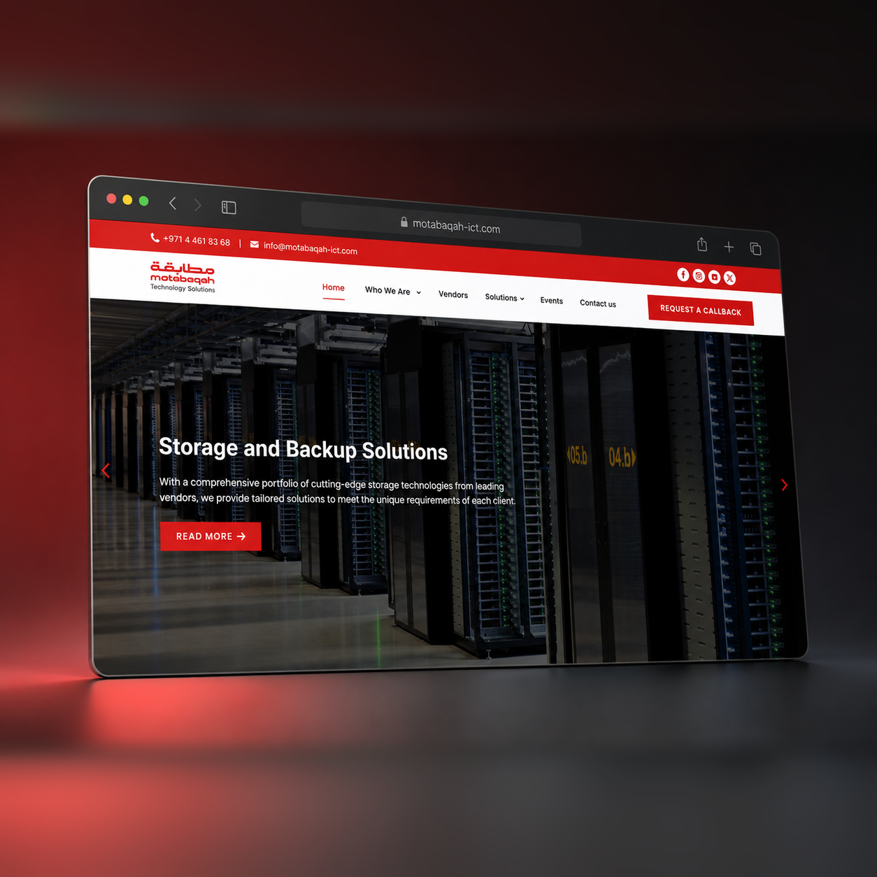 Motabaqah ICT technology solutions WordPress website